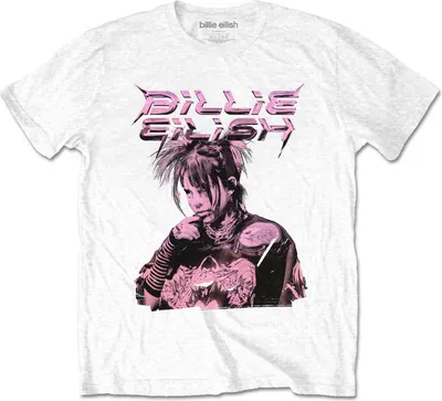 Image de Billie Eilish - T-shirt homme/femme unie RO5287 (L) (Blanc)