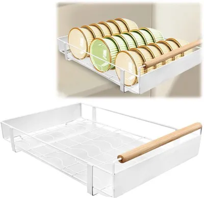 Produktbild von Unyqoos® Ausziehbare Küchenschublade mit geräuscharmen Schienen und abnehmbarer Sammelschale