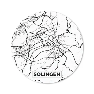 Produktbild von MuchoWow® Mauspad Mousepad Solingen - Karte - Stadtplan 40x40 cm - Mousepads - Maus Mat - Pad - Mausunterlage - Schreibtisch Accessoires