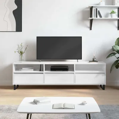 Produktbild von [Home] TV-Schrank Hochglanz-Weiß 150x30x44,5 cm Holzwerkstoff , Neue Mode 2024 im häuslichen Leben