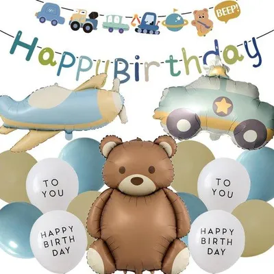 Immagine prodotto di Decorazioni per feste a tema orso - Set da 16 pezzi