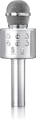 Produktbild von Lenco Karaoke-Mikrofon mit Bluetooth-Lautsprecher, USB- und Micro SD-Player