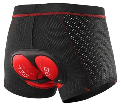 Immagine prodotto di Pantaloncini da ciclismo con imbottitura in gel 3D - Rossi
