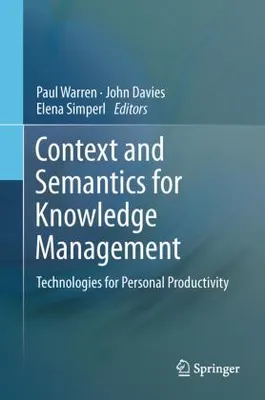 Produktbild von Context and Semantics for Knowledge Management