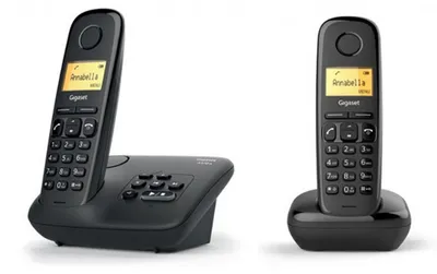 Image de Téléphone sans fil duo dect noir avec répondeur - Gigaset - AL170A DUO NOIR -