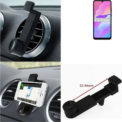 Produktbild von K-S-Trade Lüftungshalterung kompatibel mit Huawei Enjoy 20e KFZ-Halterung Autohalterung Handy-halterung Lüftungsgitter Lüftungsschlitze Schwarz