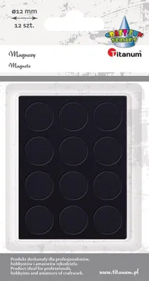 Produktbild von Selbstklebende Magnete 12mm 12St. Titanum