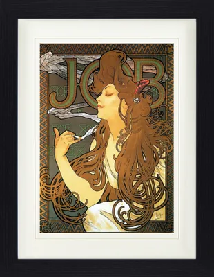 Produktbild von Alphonse Mucha Gerahmtes Bild Mit Edlem Passepartout | Wand-Bilder | Im Bilderrahmen - JOB, 1896 (40 x 30 cm)