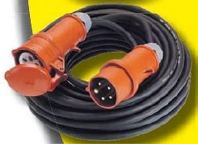 Produktbild von Verlängerungskabel, CEE 32 A, 5-polig, schwarz 25 m, H07RN-F 5G4