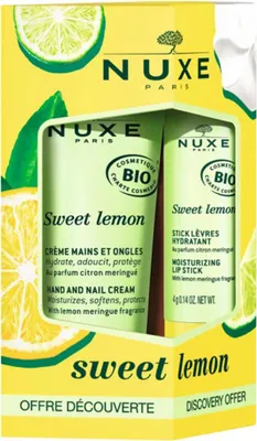 Productafbeelding van Cadeauset Sweet Lemon voor handen en lippen