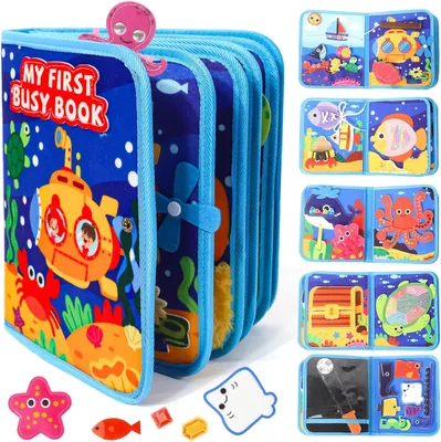 Image de Livre d'activités Montessori pour enfants à partir de 2 ans - Livre d'activités sensoriel pour bébé