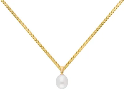 Produktbild von Gold Anhänger Süßwasserperle mit Goldkette 585-14 Karat Gold 36 cm