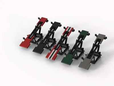 Produktbild von Display Ständer - Fahrzeug Pkw Modelle Klemmbausteine 1:8 1:10 universal einstellbar versch. Farben - passend für Cada Mould King Rastar uvm. - Grau