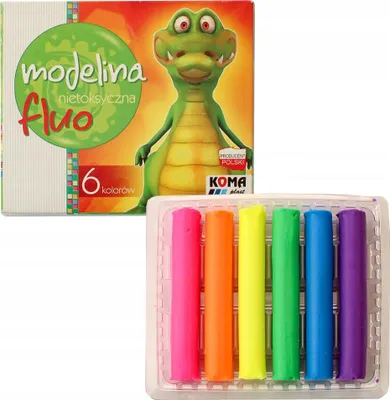 Obrázok produktu pre Fluo modelovacia hlina 6 farieb