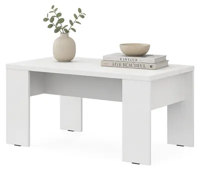 Produktbild von Riposto - Couchtisch, 90x50x43h cm Weiß Matt, Rechteckige Form