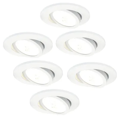Produktbild von Ledvion 6er Set LED Einbaustrahler Weiss 7W CCT wasserdicht IP65