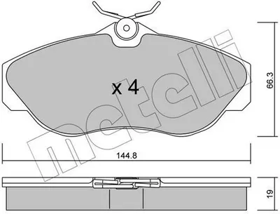Produktbild von METELLI Bremsbeläge Satz Vorne Bremsklötze für LAND ROVER Discovery II (L318) 22-0350-0