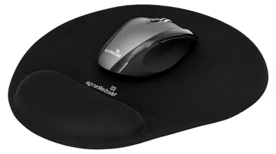 Produktbild von Ergonomische Mausunterlage mit Handgelenkauflage, schwarz, 30 x 245 x 290 mm