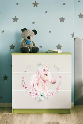 Obrázek produktu pro Dětská komoda koník v zelené barvě Babydreams