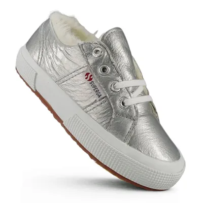 Produktbild von Superga Sneaker Kinderschuhe Gefüttert Freizeit Schuhe Varnish Silver S002BM0 031 Gr.27