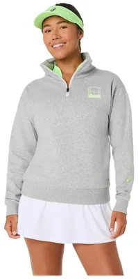 Image de Sweatshirt Asics Court Core Graphic Half Zip Sweatshirt pour Femme