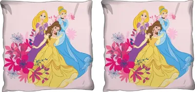 Image de Disney Princess - Floral - Coussin en peluche AG3359 (40 cm x 40 cm) (Rose/Multicolore)