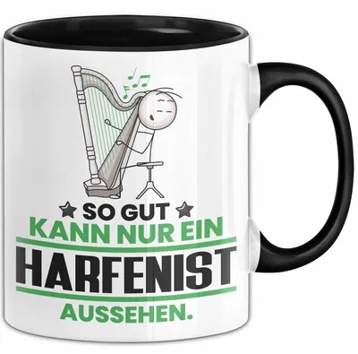 Produktbild von Harfenist Geschenk Tasse So Gut Kann Nur Ein Harfenist Aussehen Geschenkidee Kaffee-Becher (Schwarz)