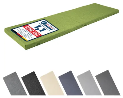 Produktbild von Garronda Bankauflage 120x40 cm ca. 4 cm dick Sitzkissen Outdoor für Gartenbank und Hollywoodschaukel Polster Auflage für Sitzbank wasserabweisend UV-beständig mit Bändern GD-0220 Grün