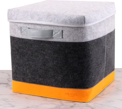 Produktbild von Ailiebe Design® Filz Aufbewahrungsbox mit Deckel Kinder Spielzeugkiste Waschbar