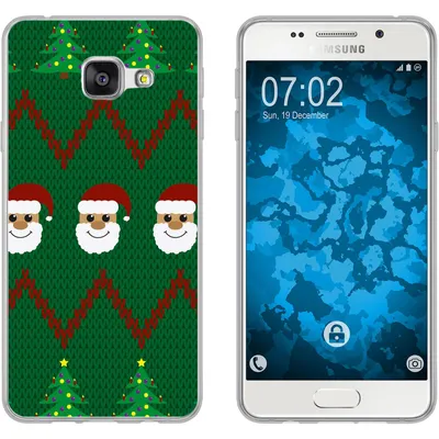 Produktbild von PhoneNatic Case kompatibel mit Samsung Galaxy A7 (2016) A710 Silikon-Hülle X Mas Weihnachten X-Mas Sweater M7
