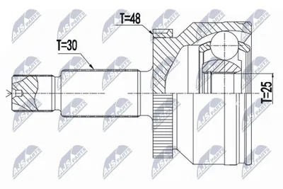 Produktbild von NTY Gelenksatz Antriebswelle Vorne Links Vorne Rechts für HYUNDAI Tucson (TL, TLE) NPZ-HY-558