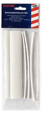 Produktbild von REV Ritter Schrumpfschlauch-Set 5-teilig Weiß 110-200°C
