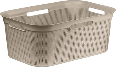 Produktbild von ROTHO Wäschekorb Brisen 41l 59,6x39,6x23,2cm cappuccino 1 Stck. 109581 (EKB)