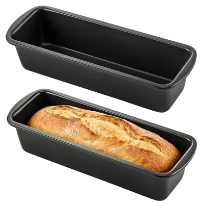 Produktbild von 2 Stück Kastenbackform Rechteckig 27,7 x 9,5 x 6 cm Kohlenstoffstahl Antihaft