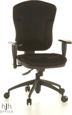 Immagine prodotto di Topstar sedia professionale per ufficio WELLPOINT 30 K2 Sedia da scrivania ergonomica con braccioli (regolabile in altezza) tessuto nero Sedia girevole per ufficio, casa