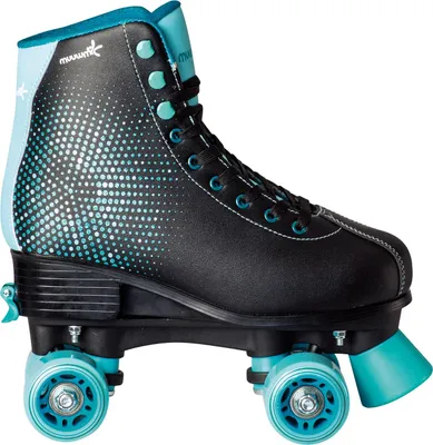 Produktbild von muuwmi Rollschuh Disco türkis, Gr. 31-34, ABEC 5 Kugellager, hochwertiges Kunstleder, Fersen- und Zehenkappenverstärkung