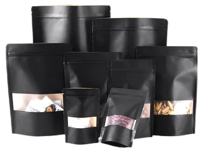 Image de Sacs de conservation réutilisables avec fermeture éclair - Réutilisables avec fenêtre transparente - Pour la conservation des aliments - 14 x 20 cm - 50 pièces