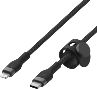 Produktbild von Belkin CAA011BT3MBK, 3 m, USB C, USB C/Lightning, Männlich, Männlich, Schwarz