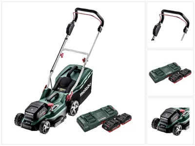 Zdjęcie produktu dla Metabo RM 36-18 LTX BL 36 Kosiarka akumulatorowa 36 V ( 2x 18 V ) LTX Brushless + 2x akumulator 4,0 Ah + podwójna ładowarka