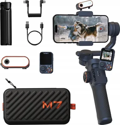 Zdjęcie produktu dla Hohem iSteady M7, Stabilizator aparatu w smartfonie, Złożony, Czarny, 360°, 0 - 325°, Litowo-jonowa (Li-Ion)