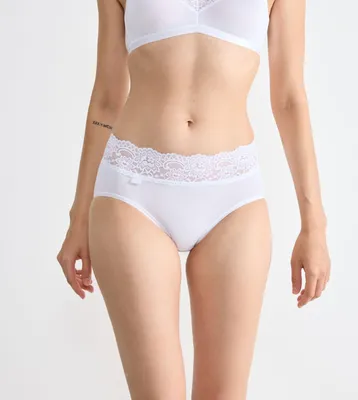Obrázok produktu pre Dámske nohavičky Sloggi Midislip Romance – BIELE – veľkosť 48