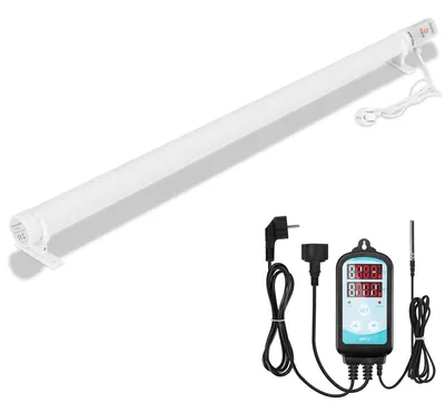 Obrázek produktu pro Eikuavons topení pro skleník, 240W, topné těleso o délce 125 cm s časovačem a ochranou proti přehřátí