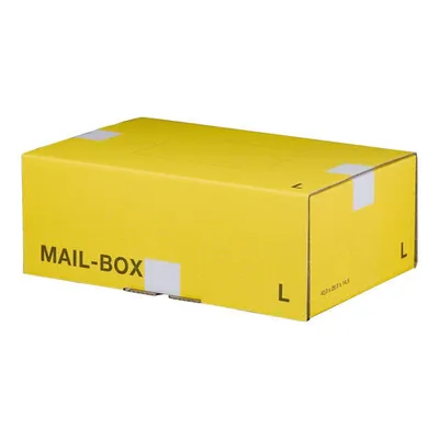 Produktbild von 20x Versandkarton 395x248x141mm MAILBOX L mit Steckverschluss wiederverschließbar gelb