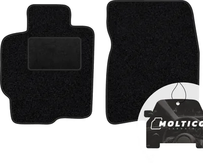 Produktbild von moto-MOLTICO Vorne Fußmatten Auto Velours Autoteppiche Schwarz Automatten Set 2-teilig passend für Mazda 323 C 1994-1998
