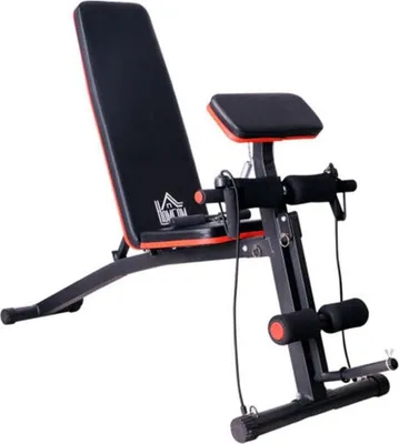 Produktbild von HOMCOM Multifunktion Trainingsbank Hantelbank mit Feder Gewicht bis 300kg