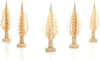 Produktbild von Weihnachtsdeko Spanbaum 5er Set H=10cm NEU