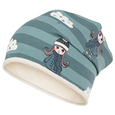 Produktbild von Mädchen Wintermütze gefüttert Beanie Kindermütze, Grün