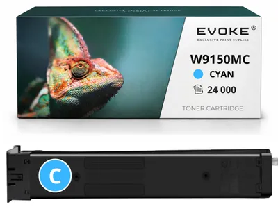 Immagine prodotto di Cartucce compatibili Evoke per stampante HP W9151MC W9150C, colore ciano, resa di 24.000 pagine, compatibili con i modelli E78630Z e E78635dn, Immagine generata dall'IA
