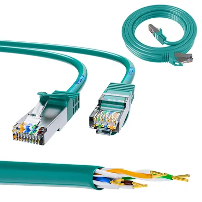 Zdjęcie produktu dla Extralink Patchcord LAN Kat.6 FTP 1m Miedź Kabel sieciowy skrętka 1Gbit/s, 1 m, Cat6, F/UTP (FTP), RJ-45, RJ-45, Zielony