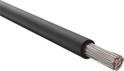 Image de CÂBLE HELU SiF 1X16 mm² BK (noir) Conducteur unique en silicone noir AD 7,4 mm Tension nominale Uo/U 300 V/500 V - 1 mètre
